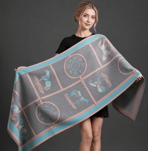 Load image into Gallery viewer, Cashmere Horse Print Pashmina Scarves-Furbaby Friends Gifts