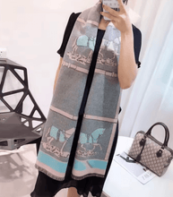 Carica l&#39;immagine nel visualizzatore di Gallery, Cashmere Horse Print Pashmina Scarves-Furbaby Friends Gifts