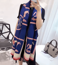 Carica l&#39;immagine nel visualizzatore di Gallery, Cashmere Horse Print Pashmina Scarves-Furbaby Friends Gifts