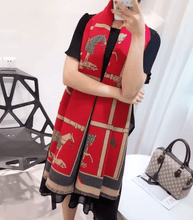 Carica l&#39;immagine nel visualizzatore di Gallery, Cashmere Horse Print Pashmina Scarves-Furbaby Friends Gifts
