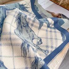 Carica l&#39;immagine nel visualizzatore di Gallery, Cashmere-Soft Horse Pattern Pashmina Style Scarf/ Shawl-Furbaby Friends Gifts