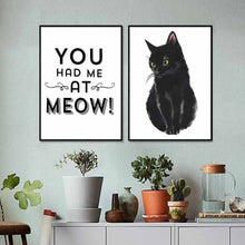 Cargar imagen en el visor de la galería, Cat Lovers&#39; Black Cat Canvas Posters-Furbaby Friends Gifts