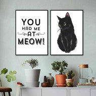 Cat Lovers' Black Cat Canvas Posters-Furbaby Friends Gifts