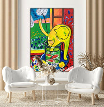 Carregar imagem no visualizador da galeria, &#39;Cat with the Red Fish&#39; Canvas Oil Print Posters-Furbaby Friends Gifts
