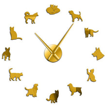 Laden Sie das Bild in den Galerie-Viewer, Cats &amp; Dogs Wall Clock-Furbaby Friends Gifts