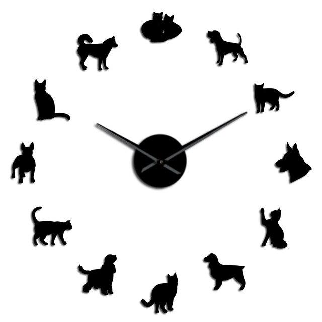 Cats & Dogs Wall Clock-Furbaby Friends Gifts