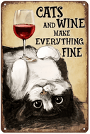 Cats & Wine Make Everything Fine!-Furbaby Friends Gifts
