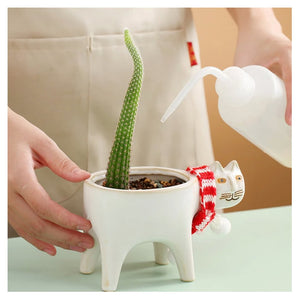 Ceramic 'Cat Tail' Flowerpot-Furbaby Friends Gifts