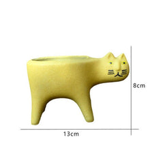 Load image into Gallery viewer, Ceramic &#39;Cat Tail&#39; Flowerpot-Furbaby Friends Gifts