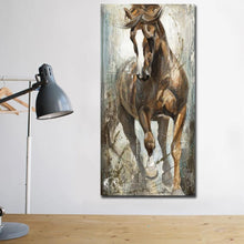 Laden Sie das Bild in den Galerie-Viewer, Chestnut Stallion Canvas Oil Print-Furbaby Friends Gifts