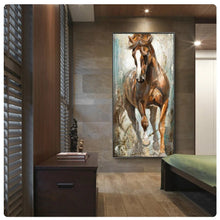 Carica l&#39;immagine nel visualizzatore di Gallery, Chestnut Stallion Canvas Oil Print-Furbaby Friends Gifts
