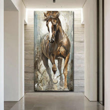 Carregar imagem no visualizador da galeria, Chestnut Stallion Canvas Oil Print-Furbaby Friends Gifts