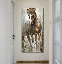 Cargar imagen en el visor de la galería, Chestnut Stallion Canvas Oil Print-Furbaby Friends Gifts