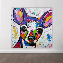 Cargar imagen en el visor de la galería, Chihuahua Pop Art Canvas Oil Print-Furbaby Friends Gifts
