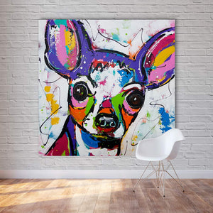Chihuahua Pop Art Canvas Oil Print-Furbaby Friends Gifts