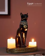 Load image into Gallery viewer, Classical Egyptian Cat Candlestick-Furbaby Friends Gifts