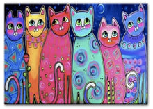 Load image into Gallery viewer, Colourful Cats Metal Plaques - 2 Sizes-Furbaby Friends Gifts