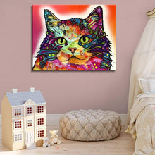 Carregar imagem no visualizador da galeria, &#39;Contented Kitty&#39; Canvas Oil Print-Furbaby Friends Gifts
