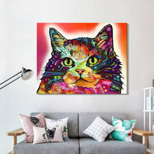 Laden Sie das Bild in den Galerie-Viewer, &#39;Contented Kitty&#39; Canvas Oil Print-Furbaby Friends Gifts
