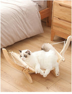 Cosy Wooden Cat Hammock-Furbaby Friends Gifts