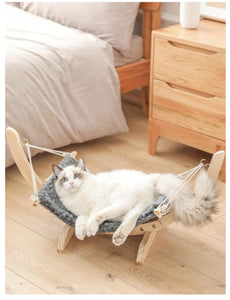 Cosy Wooden Cat Hammock-Furbaby Friends Gifts