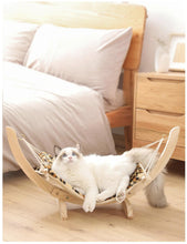 Load image into Gallery viewer, Cosy Wooden Cat Hammock-Furbaby Friends Gifts