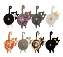 Load image into Gallery viewer, Crochet Cat Butt Coasters-Furbaby Friends Gifts