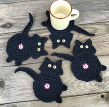 Carica l&#39;immagine nel visualizzatore di Gallery, Crochet Cat Butt Coasters-Furbaby Friends Gifts