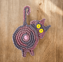 Load image into Gallery viewer, Crochet Cat Butt Coasters-Furbaby Friends Gifts