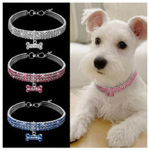 Charger l&#39;image dans la galerie, Crystal Pet Necklace (With Bone Feature)-Furbaby Friends Gifts