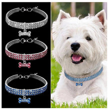 Carica l&#39;immagine nel visualizzatore di Gallery, Crystal Pet Necklace (With Bone Feature)-Furbaby Friends Gifts
