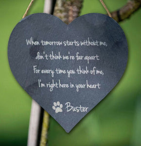 Customisable Commemorative Heart Shaped Wooden Pet Sign-Furbaby Friends Gifts