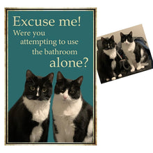 Carica l&#39;immagine nel visualizzatore di Gallery, Customised &#39;Bathroom Supervisor&#39; Metal Wall Plaques-Furbaby Friends Gifts