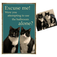 Customised 'Bathroom Supervisor' Metal Wall Plaques-Furbaby Friends Gifts