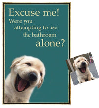 Load image into Gallery viewer, Customised &#39;Bathroom Supervisor&#39; Metal Wall Plaques-Furbaby Friends Gifts