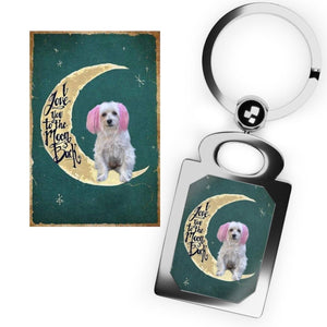 Customised 'Moon & Back' Pet Photo Keychain-Furbaby Friends Gifts