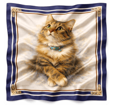 Load image into Gallery viewer, Customised Silk Scarves - Your Pet!-Furbaby Friends Gifts