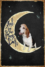 Laden Sie das Bild in den Galerie-Viewer, Customised &#39;To The Moon &amp; Back&#39; Metal Pet Wall Plaques-Furbaby Friends Gifts