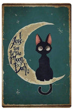 Laden Sie das Bild in den Galerie-Viewer, Customised &#39;To The Moon &amp; Back&#39; Metal Pet Wall Plaques-Furbaby Friends Gifts