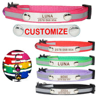 Customizable Reflective Breakaway Cat Collar with Bell-Furbaby Friends Gifts