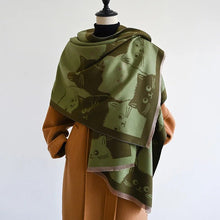 Charger l&#39;image dans la galerie, Cute Cat Jacquard Pashmina Cashmere Scarves-Furbaby Friends Gifts
