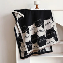 Charger l&#39;image dans la galerie, Cute Cat Jacquard Pashmina Cashmere Scarves-Furbaby Friends Gifts