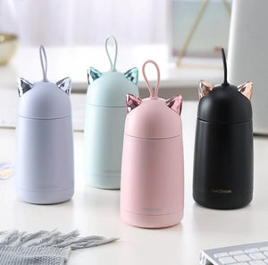 Cute Cat Shaped Thermos Flask-Furbaby Friends Gifts