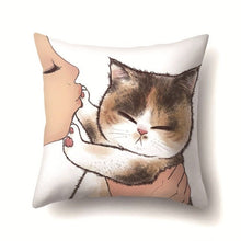 Carregar imagem no visualizador da galeria, Cute Kitty Cushion Covers-Furbaby Friends Gifts