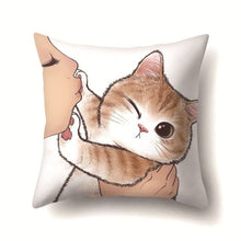 Cargar imagen en el visor de la galería, Cute Kitty Cushion Covers-Furbaby Friends Gifts
