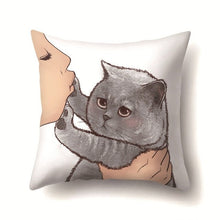 Carica l&#39;immagine nel visualizzatore di Gallery, Cute Kitty Cushion Covers-Furbaby Friends Gifts