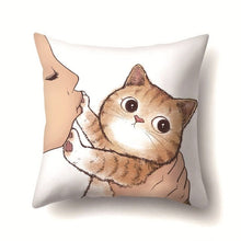 Charger l&#39;image dans la galerie, Cute Kitty Cushion Covers-Furbaby Friends Gifts