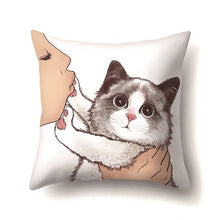 Cargar imagen en el visor de la galería, Cute Kitty Cushion Covers-Furbaby Friends Gifts