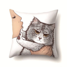 Laden Sie das Bild in den Galerie-Viewer, Cute Kitty Cushion Covers-Furbaby Friends Gifts