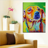 Dachshund Canvas Oil Print-Furbaby Friends Gifts